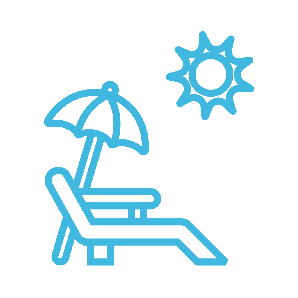 Rooftop Sundeck Lounge with City Views