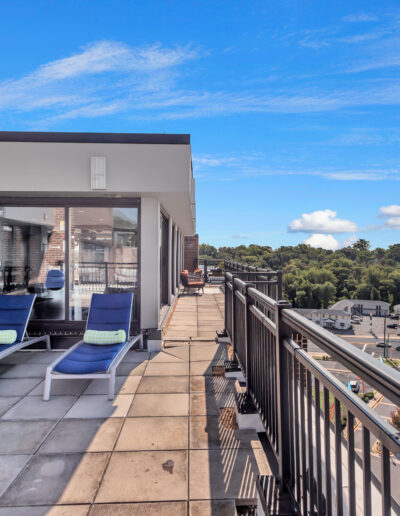 Modern building exterior with glass windows